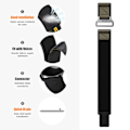 Miniatyrbillede 6 af 7: 20 mm 22 mm nylonrem til Garmin Forerunner 245 / 645 MUSIC, 20 mm 22 mm universal rem til Garmin vivoactive 3 MUSIC Sort Orange Quick Fit 20mm