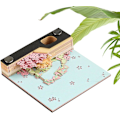 Pikkukuva 6 / 8: 3D-taidetarratyyny, paperiveistosmuistio näyttölaatikolla toimistoon ja kotiin Peach Blossom Island