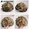 Miniatyrbild 4 av 7: Taktisk täckning Andningsbart Mesh Camo Camouflage Cover Perfekt för taktisk militär utrustning, stridshjälm Leaf style DW