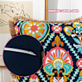 Pikkukuva 3 / 6: Broderad kastkuddfodral vintage tofs 18x18 tum kuddfodral bomullssoffa kuddfodral med dragkedja för soffa, sängkast kuddfodral