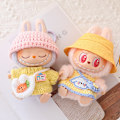 Pikkukuva 6 / 7: Monster Vaatteet Designer Luxury Labubu Vaatteet, Alkuperäiset Labubu Asut, Labubu Tarvikkeet Popmart Avaimenperä Nukeille Pink hat sweater three-piece set
