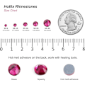 Pikkukuva 4 / 4: 6000 kpl Fuksia Hotfix-kiviä, SS10, 2,7-2,9 mm käsitöihin ja vaatteisiin Fuchsia SS10