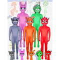 Pikkukuva 6 / 6: Uusia tulokkaita Aikuiset Lapset Pojat Tytöt Sprunki Incredibox Rhythm Box cosplay -asu pelisukkahousut 140 140 red