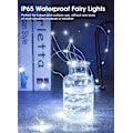 Miniatyrbilde 4 av 4: 6-pak Batteridrevne Feelykter, 7 fot 20 LED for DIY Bryllupsdekor White 6 Pack