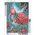 Miniatyrbillede 4 af 5: 5D Butterfly Diamantmaleri 30x40 cm, DIY Rose Maleri Broderidiamantmaleri Comp