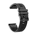 Pikkukuva 1 / 7: 22 mm 26 mm silikonrem för Garmin Fenix ​​7X 7 Pro Solar/6X 6 Sapphire 5 5X Plus 3 3HR/Epix QuickFit WatchBand 1:1 Officiellt band style2 Bla style2 Black QuickFit 26mm