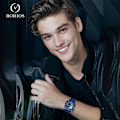 Miniatyrbillede 2 af 6: Mænd Kreative Ure Unikke Hænder Armbåndsur Analog Kvarts Firkant Ur ERD Dial Mode Design Rustfrit Stål Til Mænd Blå B Blue B