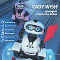 Miniatyrbillede 4 af 7: Mini RC Robot Sensing CADY WIDA Intelligent legetøjsprogrammering Uddannelse Musik Dans Robotter Autofølg Gestkontrol Legetøj til børn hvid robot