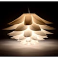 Miniatyrbild 3 av 10: 500mm*300mm sex lager lotus lampskärm E27 plastlampa huvudlampa ljuskrona lotus lampskärm DIY vit taklampa,