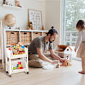 Miniatyrbillede 2 af 8: Rullende Opbevaringsvogn, Multi-Niveau Organizer med Hjul til Bøger og Legetøj 2nd floor