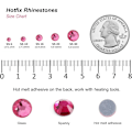 Pikkukuva 4 / 4: 3000 kpl Rose Hotfix-kiviä käsitöihin, SS16, 3,8-4,0 mm Rose SS16