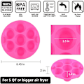 Miniatyrbillede 2 af 4: Silikon Airfryer Muffinform - 7 Hulrum Bageforme, 2-pak Pink Pink 2
