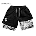 Miniatyrbillede 2 af 5: Anime Gym Shorts Herr Dam Berserk Manga 3d Print 2 I 1 Performance Shorts Träning Sommar Quick Dry Compressionshort Byxor 14 M 14 M