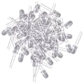 Miniatyrbilde 1 av 5: 100 stk 5 mm varmhvite lysdioder DC 3V 20mA glødelampe elektroniske komponenter lysdiode
