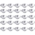 Miniatyrbillede 7 af 8: 25 stk. aluminium æg kageforme små kage tærte forme mini cupcake kage muffin kage bageforme til bagning