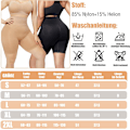 Miniatyrbilde 3 av 6: Høytaljede truser for kvinner med magekontroll, sømløs shapewear med rumpeheving (Svart, XL) black XL