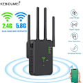 Miniatyrbild 2 av 7: 1200Mbps Trådlös WiFi Repeater WIFI Range Extender WiFi Signal Booster 5G 2.4G Dual-band Nätverksförstärkare WiFi Router 2.4G 5.8G 1200Mbps EU Plug