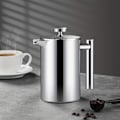 Miniatyrbild 6 av 7: 1 st rostfritt stål tekanna med filterpresskanna Dubbelväggig utomhus handbryggd kaffekanna, 350 ml 800 ml 1000 ml bryggd tekanna