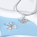 Miniatyrbild 5 av 7: Passar Pandora Original Armband 925 Sterling Silver Luminous Bulb Järn Torn Charms Blå Ögon Pärlor Diy Smycken Hall Gåva NMT991-B