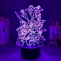 Miniatyrbillede 2 af 8: Svartkløver LED 3D-lampe Lllusion Light Skrivbordslampe Japansk A