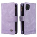Miniatyrbild 2 av 5: SQBB Fodral för Samsung Galaxy A12 5g Läder Flip Fodral Med Kreditkortshållare Pengarficka Magnetiska knappar Fodral Kickstand Shockproo Lila A