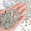 Pikkukuva 1 / 4: 14400 kpl AB-kristalli litteitä strassit DIY- käsitöihin, SS6, 1,9-2,1 mm Crystal AB SS6/14400pcs