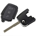 Miniatyrbillede 5 af 5: 3 knapper foldbar fjernbetjening nøgle 433MHz 4D63 80Bit til Focus Mondeo Fiesta Galaxy FOB-etui {DB} Sort Black