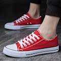 Miniatyrbilde 2 av 7: Nye Canvas Sko Menn Trendy Sko Menn Casual Par Sko Studenter Koreansk Stil Lace Up Low Cut Sneakers For Studenter A11 41