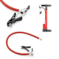 Miniatyrbillede 4 af 5: Håndluftpumpe slange, luftpumpe slange med adapter, erstatningsslange til cykelpumpe, bærbart gummiværktøj 60 cm