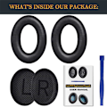Pikkukuva 5 / 5: Vaihtokuulokkeiden pehmusteet Bose QuietComfort 35 (qc35) & Quiet Comfort 35 Ii (qc35 Ii) kuulokkeille {DB Tummansininen Dark Blue