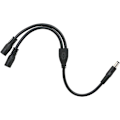 Miniatyrbillede 4 af 5: 5,5/2,1 mm 12 V DC-strømkabelsplitter 1 han til 2 hun-stik CCTV DC-splitter 1 han til 2 hun-splitterkabel (0,3 m)
