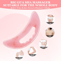 Pikkukuva 3 / 8: Suuri Gua Sha -hierontalaite, lymfaterapiahierontalaite ja selluliittihierontalaite jaloille, kasvoille, selälle ja lihaskivun lievitykseen Rosa-B