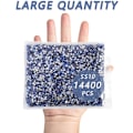 Miniatyrbilde 4 av 4: 14400 stk Lyssapphirblå Flatback Rhinestones for Negl, SS10, 2,7-2,9 mm Light Sapphire SS10/14400pcs