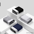 Miniatyrbilde 5 av 7: Boxer Trosor Herr Underkläder Boxers Andas Sexig Man Boxer Solid kalsonger Bekväma Plus Size Boxershorts Lot L-5XL 4pcs 4se 5XL 90-100KG