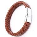 Miniatyrbillede 3 af 7: Komfortabel PU-læder unisex armbånd sort 21CM
