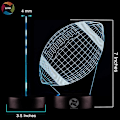 Miniatyrbilde 4 av 9: 3D optisk illusjonsnattlampe - 7 LED-fargeskiftlampe