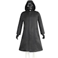 Miniatyrbilde 1 av 5: Squid Game Cosplay Kapp Boss Trenchcoat og Lærhansker Lee E Byung-hun TV-serie Kostyme Svart Frakk Uniform Drak Perfekt for Halloween XS