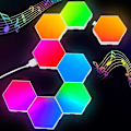 Miniatyrbilde 1 av 9: Hexagon LED-panel - 6-pack RGB Smart LED-panellys
