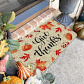 Miniatyrbillede 5 af 8: Recitem Vaskbare Efterårs Køkkenmåtter, Skridsikker \"Happy Fall Y'all\" Løbermåtte Sæt, 2 Dele til Køkken & Stue (Stil 1) Style 1
