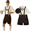 Pikkukuva 1 / 4: Miesten baijerilaiset nahkahousut, saksalaiset Oktoberfestin perinteiset shortsit, olutpojan asu L