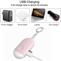 Miniatyrbild 3 av 10: Personligt larm 130 dB USB uppladdningsbart med LED ficklampa Vattentät funktion Självförsvar för personlig säkerhet Kvinnor,