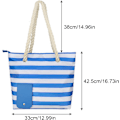 Miniatyrbillede 7 af 7: Vintasker Tote Bag, Køletaske med Lækagesikker Rum til 2 Flasker blue