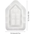 Miniatyrbillede 5 af 8: Husform i silikone, Non-stick epoxyharpiksform - Silikonharpiksform, forme til støbning, husform til håndværksdekoration S