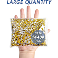 Miniatyrbilde 4 av 4: 14400 stk Sitronfarget Flatback Rhinestones for negler og håndverk, SS16, 3,8-4,0 mm Citrine/Lemon Yellow SS16/14400pcs