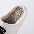 Miniatyrbillede 6 af 8: Jule-Tøfler til Mænd og Kvinder, Varme Elg-Plush Soveværelsestøfler White Snowman J 41/42 EU