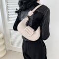 Miniatyrbilde 3 av 7: Cross-Border Special-Interest Design Crescent Bag För Kvinnor 2024 Vår Ny Trendig Underarm Bag Mångsidig Handväska Axelväska Khaki