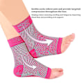 Miniatyrbillede 5 af 5: 3 par neuropati strømper, beroligende strømper til neuropati smerter, tendinitis kompressionsstrømper, plantar fasciitis, neuropati - Hvid - White - L XL White -
