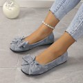 Miniatyrbillede 2 af 7: Sløjfe balletsko til kvinder, ensfarvet blød sål Slip-on sko, casual og alsidige flade sko pink CN39(EU38.5-39)