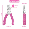 Pikkukuva 1 / 4: Yksireikäinen rei'itin, yksireikäinen rei'itin vaaleanpunaisella pehmeällä kahvalla, 2-pakkauksessa Pink, 2 Pack