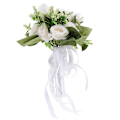 Miniatyrbillede 2 af 3: Brudebuket Bryllup Brud Buket Bryllupsbuketter Brud Falsk Buket Brud Bryllupsbuketter Bryllup Hvid 26x22cm Hvid White 26x22cm